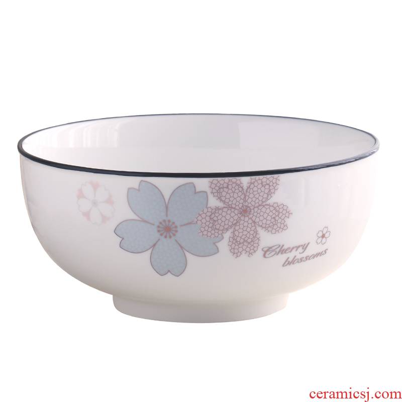 Large ceramic bowl home upset European - style 8 inches 1.75 L extra Large capacity of the soup bowl big rainbow such use chicken soup bowl