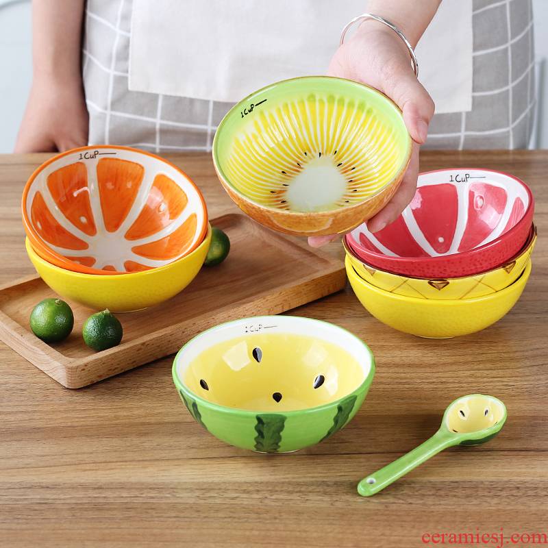 Antarctic treasure fruit bowl of creative household tableware suit express cartoon rice bowls, salad bowl dessert bowl/children