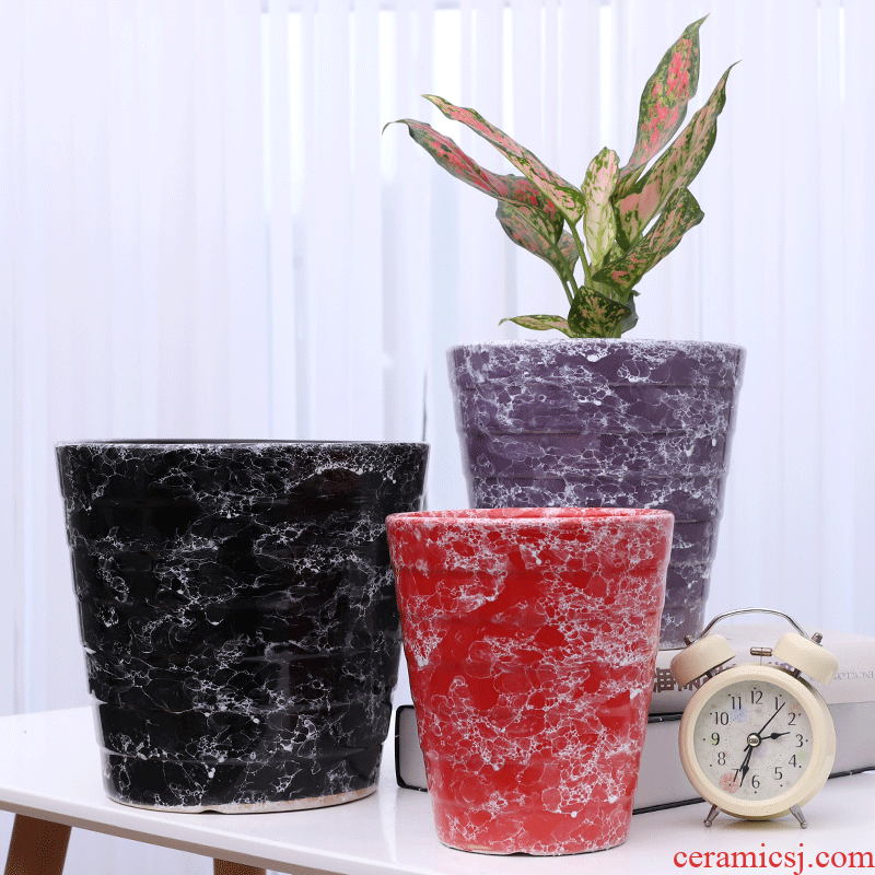 Crystalline glaze flower pot ceramic oversized packages mailed home sitting room other basin wholesale high European flowerpot clearance