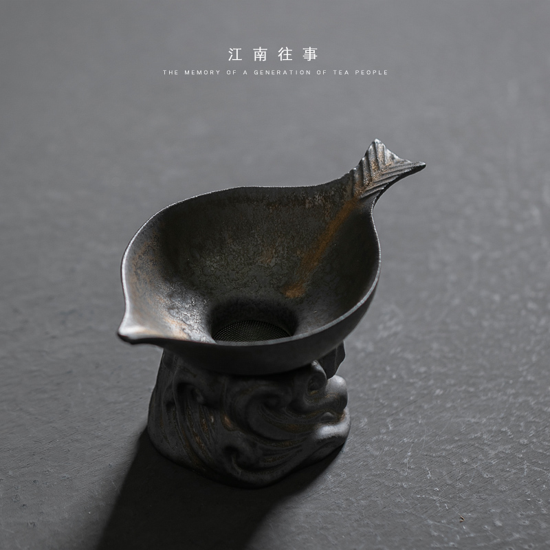 Jiangnan past) ceramic filter fine gold tail an artifact tea tea tea tea strainer filter filter