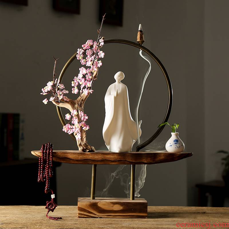 The New Chinese zen furnishing articles ceramic decoration backflow censer office creative home sitting room porch soft outfit