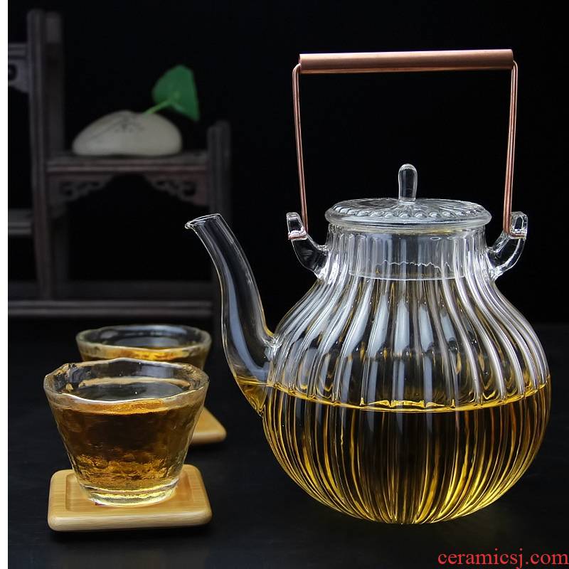 Royal pure Pyrex cooking pot teapot home office electric teapot copper girder TaoLu steam pot of tea