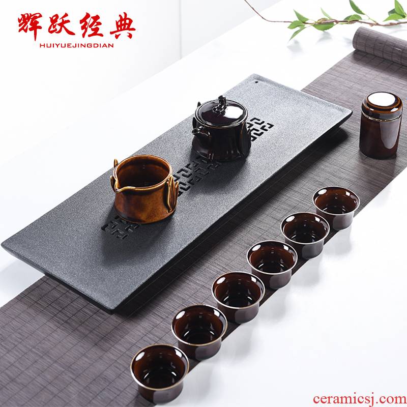 Hui, make ceramic tea set ground suit household kunfu tea tray was small tea table Japanese dry mercifully contracted tea kettle