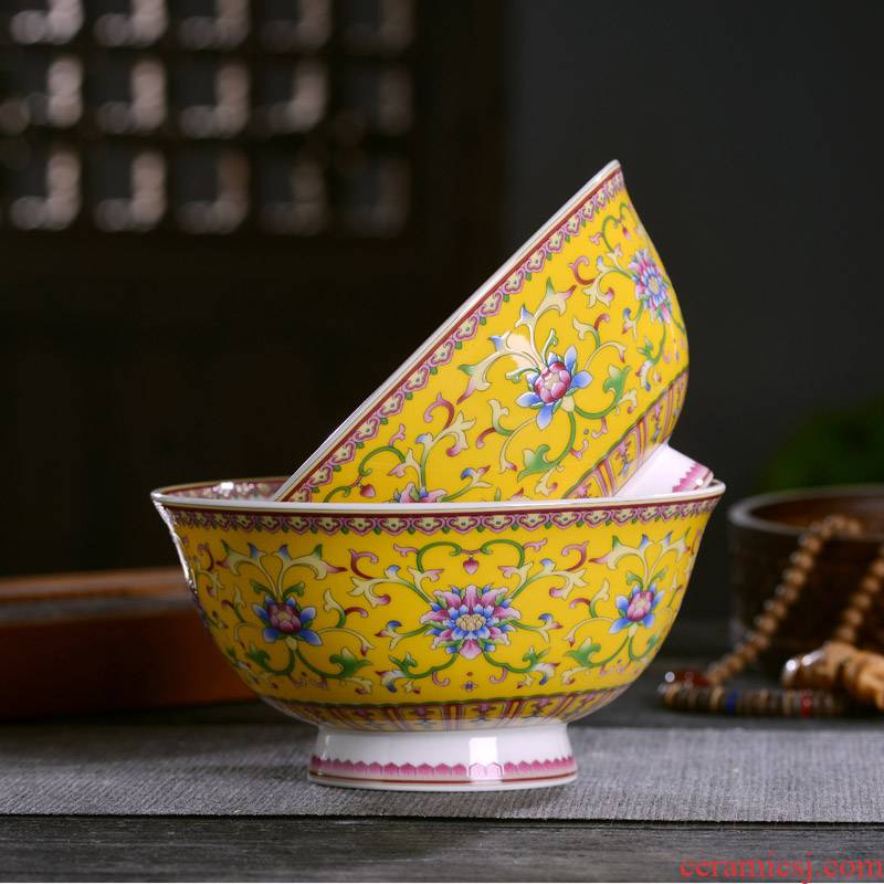 Chinese style household ipads porcelain of jingdezhen ceramic bowl of rice porridge, gifts customized archaize tableware bowl longevity noodles in soup bowl bowl