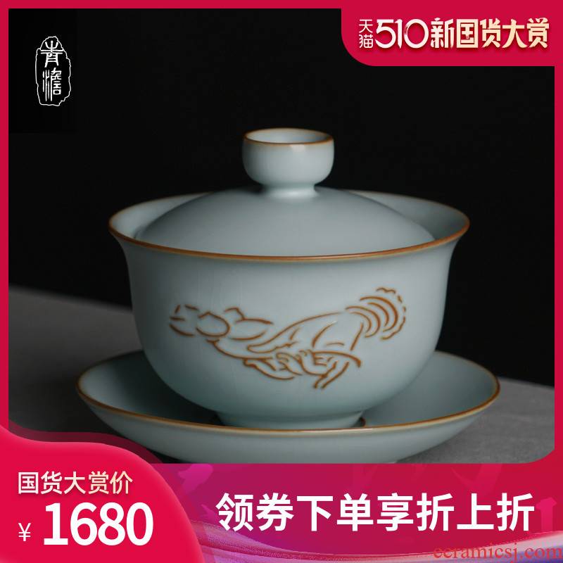 Your up three didn 't open the slice tureen tea cups can be 2 support a family tea bowl of jingdezhen porcelain kung fu tea set manually