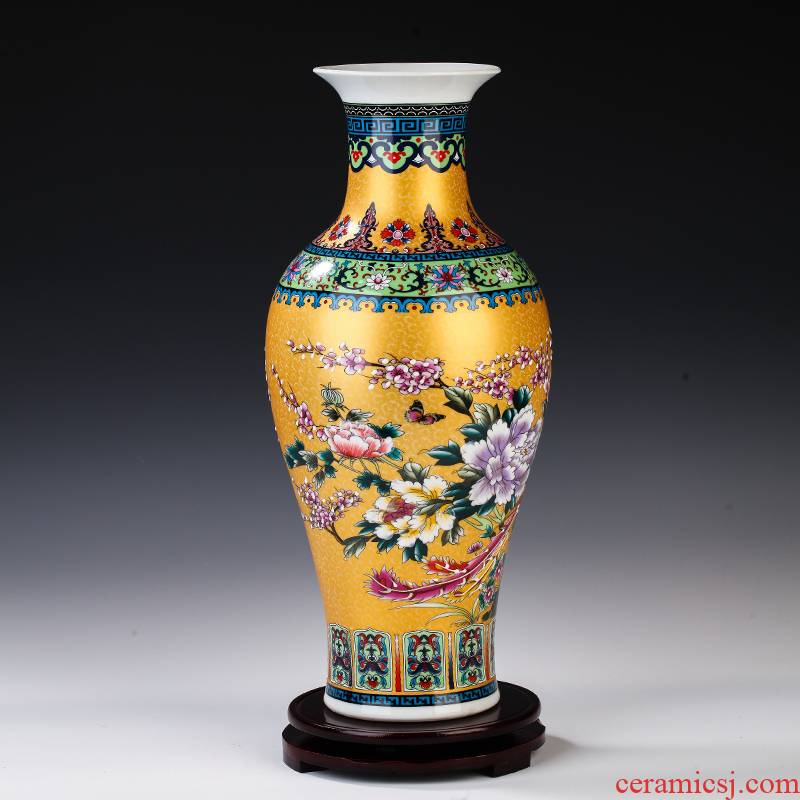 Mesa of jingdezhen ceramics colored enamel big vase furnishing articles sitting room porch flower arranging porcelain home decoration