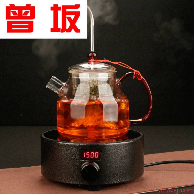 Once sitting kung fu tea sets pumping electric TaoLu glass cooking pot, heat - resistant glass steaming tea kettle