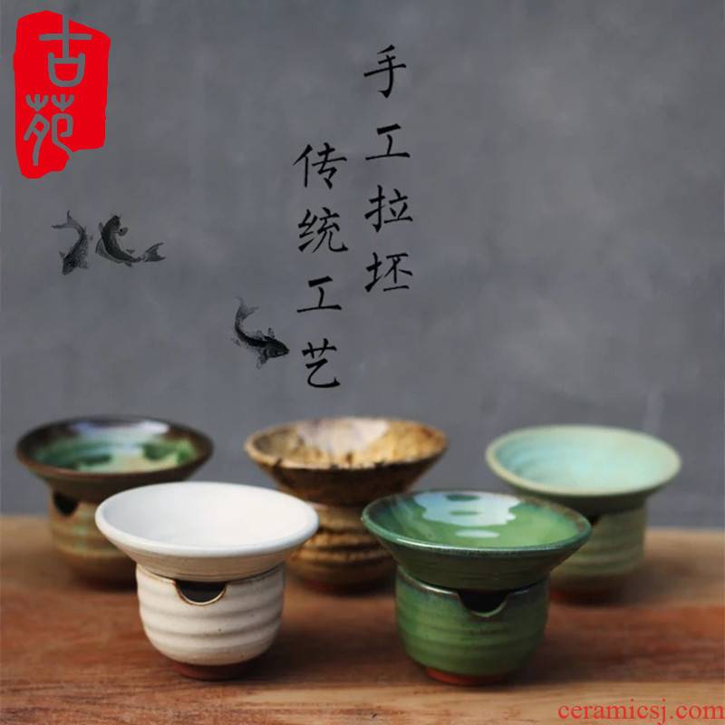 Coarse pottery purple sand pottery and porcelain tea leaves filter) arrange ushering tora filter kung fu tea tea accessories tea tea with restoring ancient ways