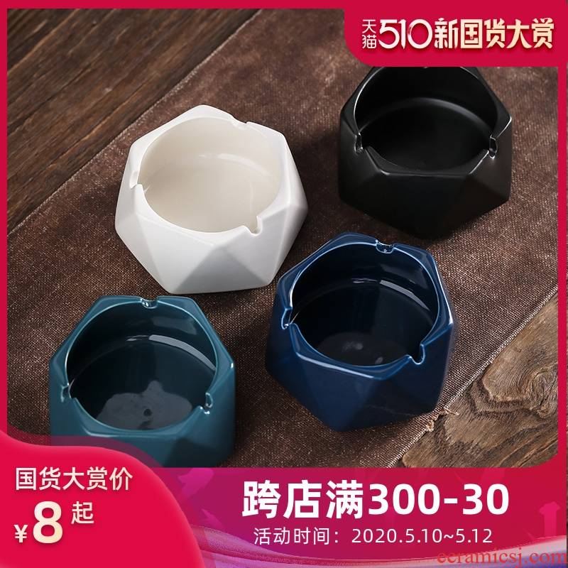 Jun ware ceramic household individuality creative trend against the fly ash sitting room office atmosphere contracted and fashionable ashtray