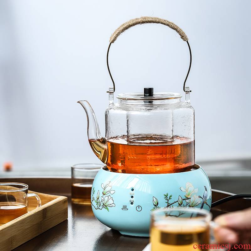 Cooking boil the kettle black tea tea stove'm glass teapot small electric TaoLu household steam boiling tea set