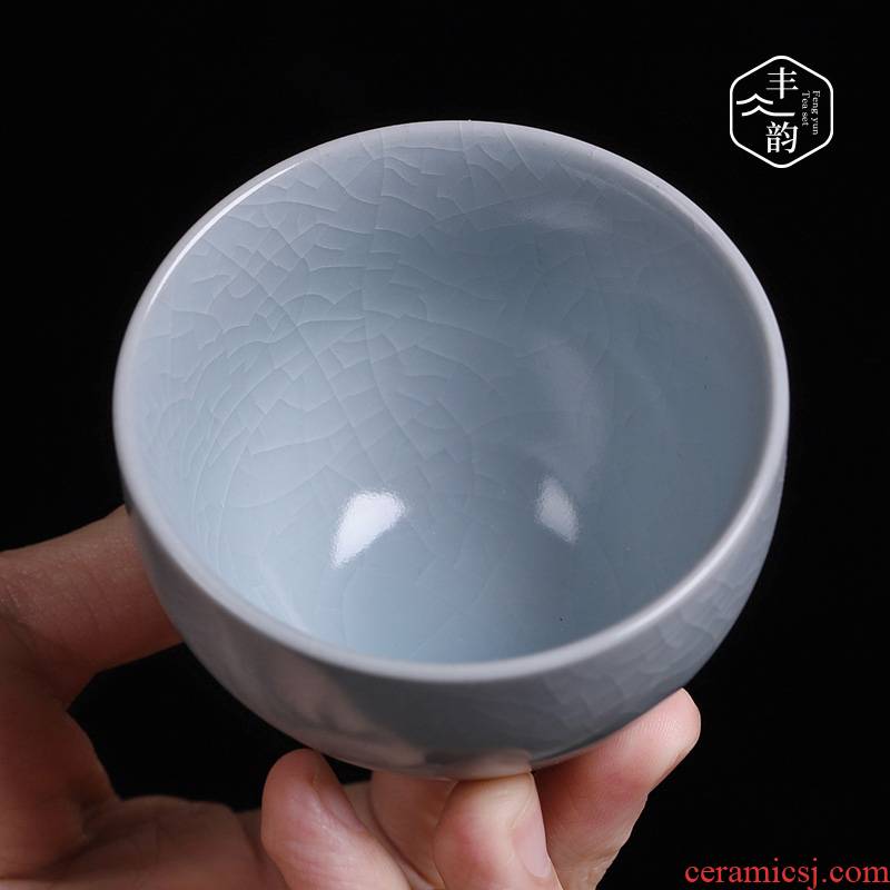 Kung fu tea set ceramic masters cup single cup your up tea tea cups sliced open large, the porcelain sample tea cup cup