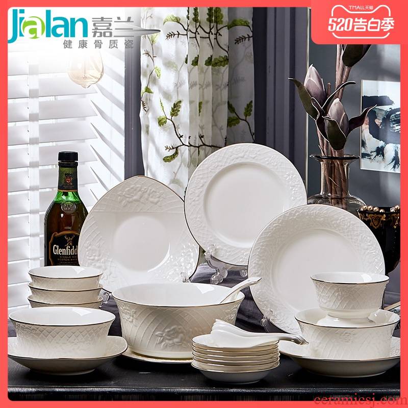 Garland ipads porcelain tableware optional combination with big bowl rice rainbow such use simple move continental anaglyph dishes