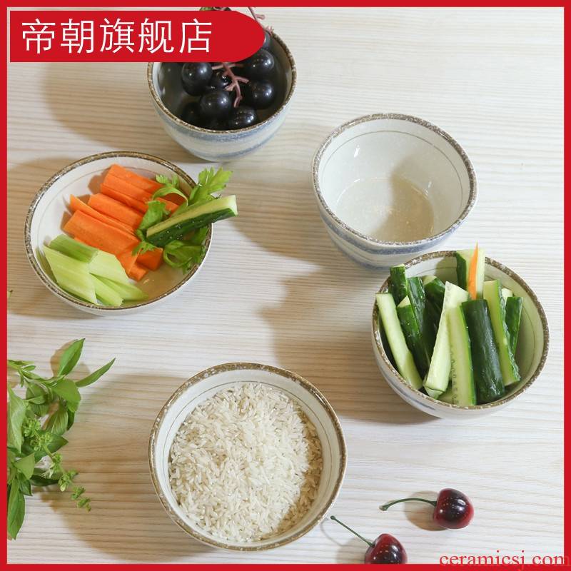 Emperor in the use of home day type plate eat bowl move can be combined creative hand - made ceramic dishes suit