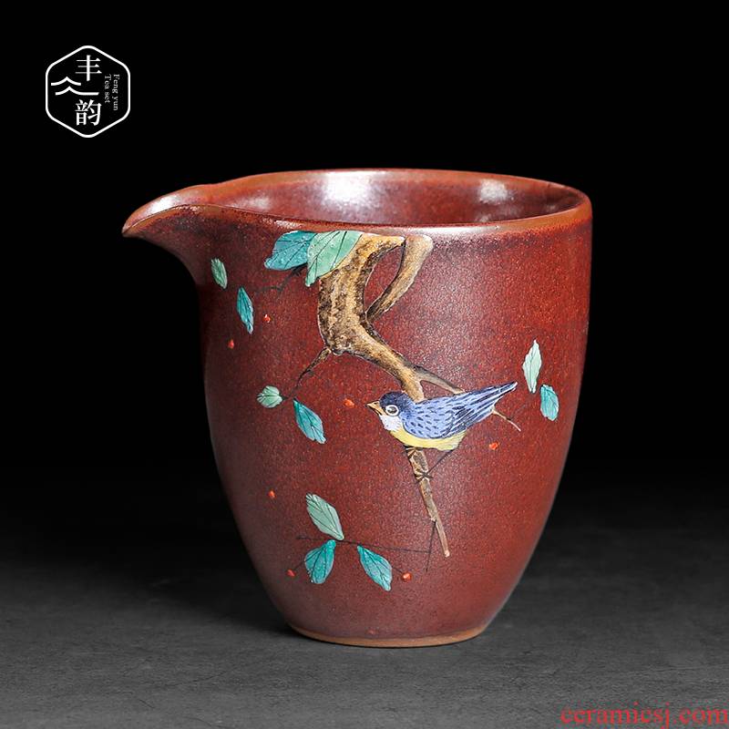 Jingdezhen up ceramic fair keller hand - made large sea kung fu tea tea accessories in tea and tea cup in use
