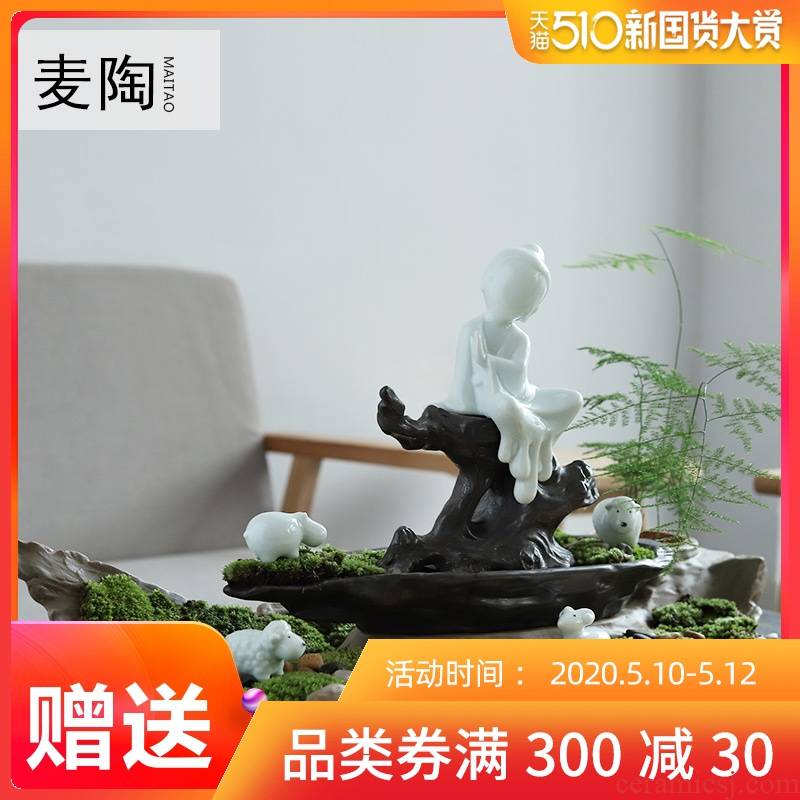 MaiTao water machine cycle zen household ceramic atomizer humidifier sitting room decorate office desktop furnishing articles