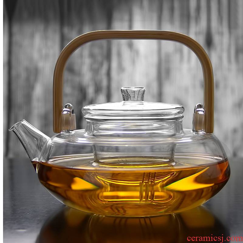 Royal more pure glass teapot high temperature resistant filter bamboo girder pot of large capacity electric TaoLu cooking pot