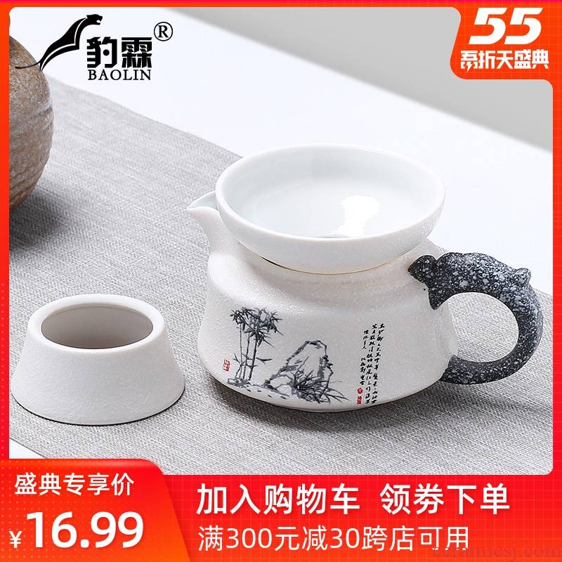 Snow ceramic tea sets justice cup) reasonable integration points device and a cup of tea cup pot of creative move