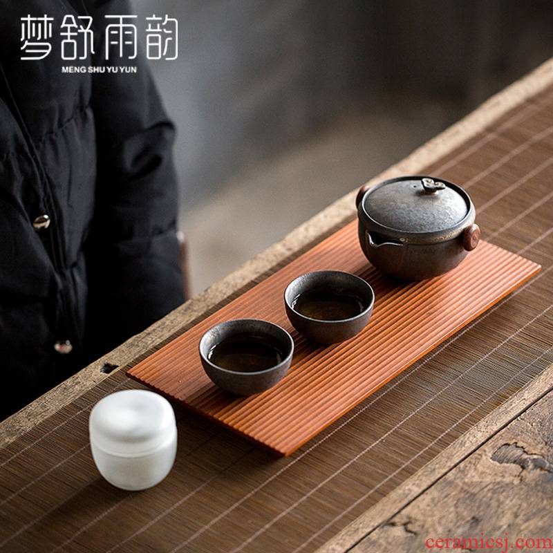 Dream travel ShuYu rhyme kung fu tea cup to crack a pot of two cups of portable teapot teacup ceramic office