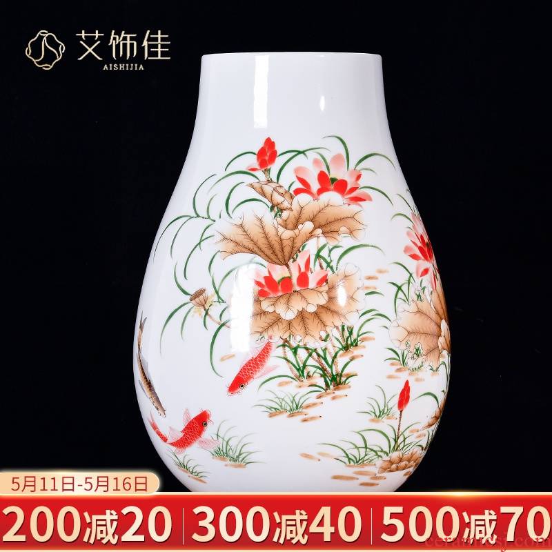 Jingdezhen ceramics and enamel vase flower arranging furnishing articles sitting room porch rich ancient frame decorative arts and crafts
