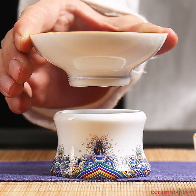 The About creative household ceramics) tea strainer kung fu tea tea accessories fair keller tea strainer