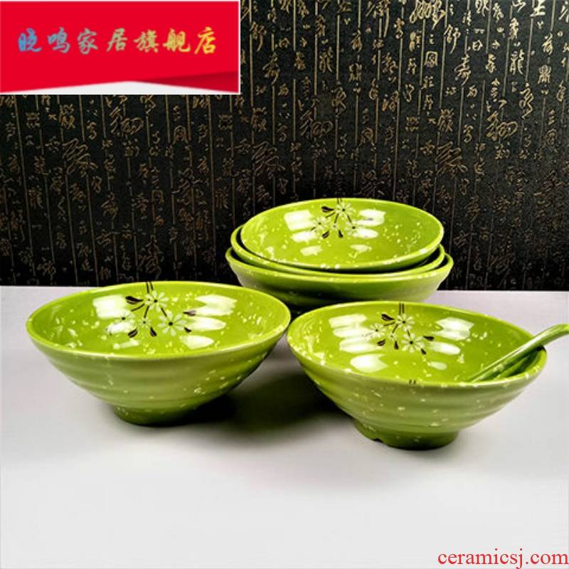 Package YouShang with thickening the beef rainbow such use melamine porcelain - like plastic bowl malatang hot and sour powder instant noodles soup bowl