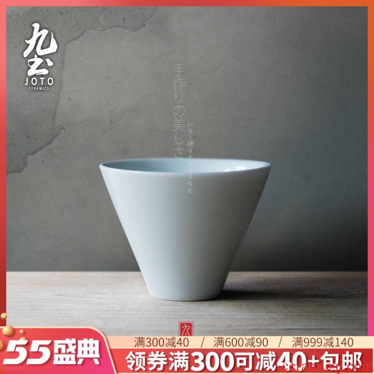 About Nine soil powder blue white glazed hat cup ceramic sample tea cup cup kung fu tea set perfectly playable cup lamp that pu 'er tea cups