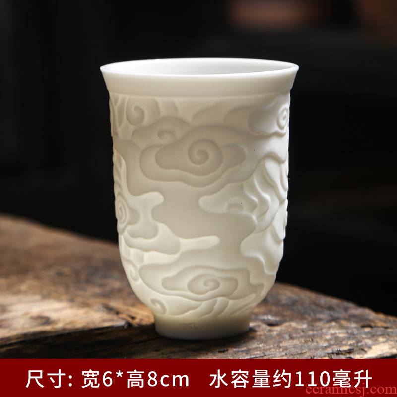 Suet jade kung fu tea cups heart sutra master cup manual sample tea cup, ceramic cup tea cup bowl accessories