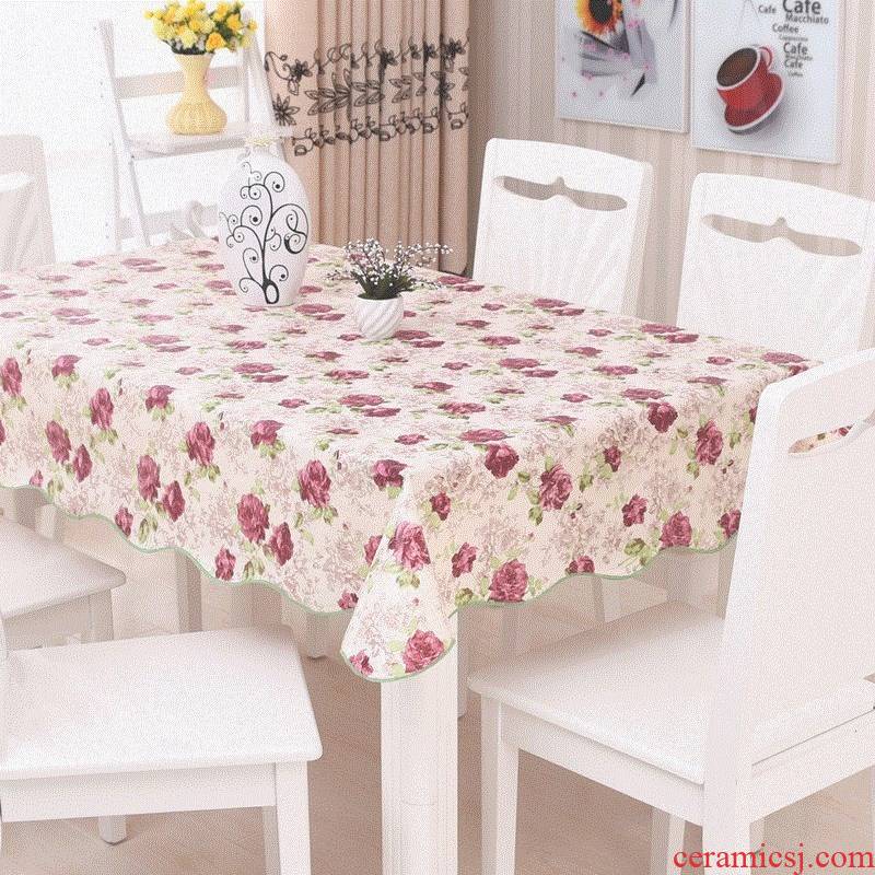 The android platform soft round table cloth waterproof and hot plastic table cloth table MATS PVC is rectangular table cloth small broken flower