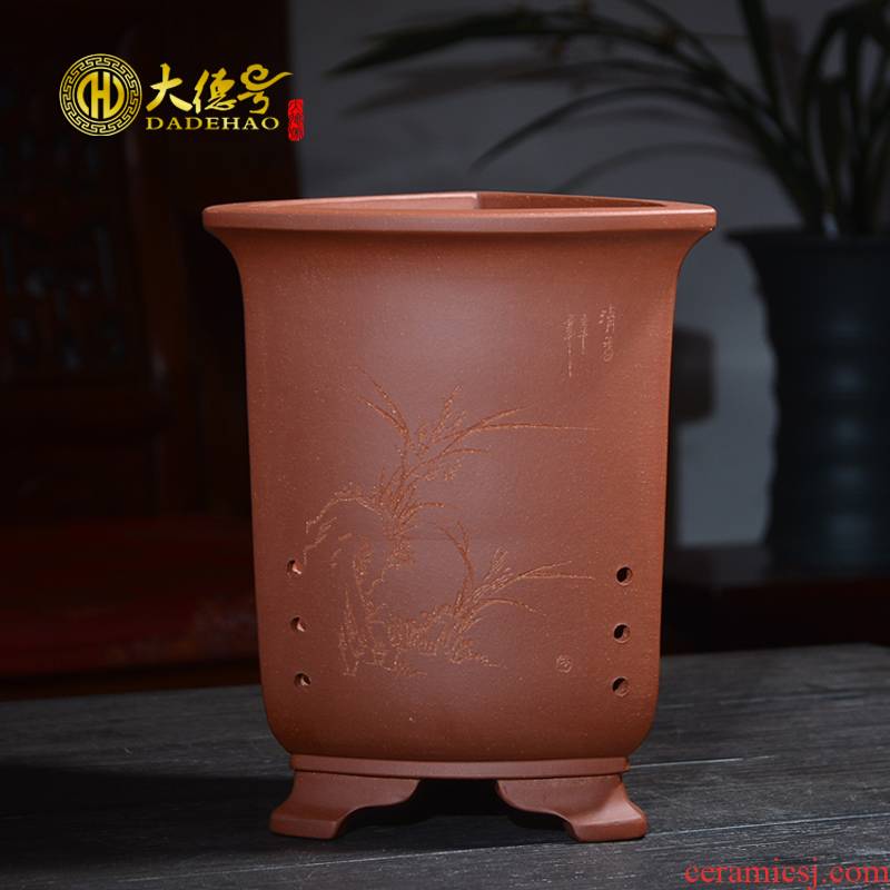 Greatness, yixing ceramic purple very blue grass the plants breathe freely, the four seasons facilities. We chunlan special orchid flower POTS