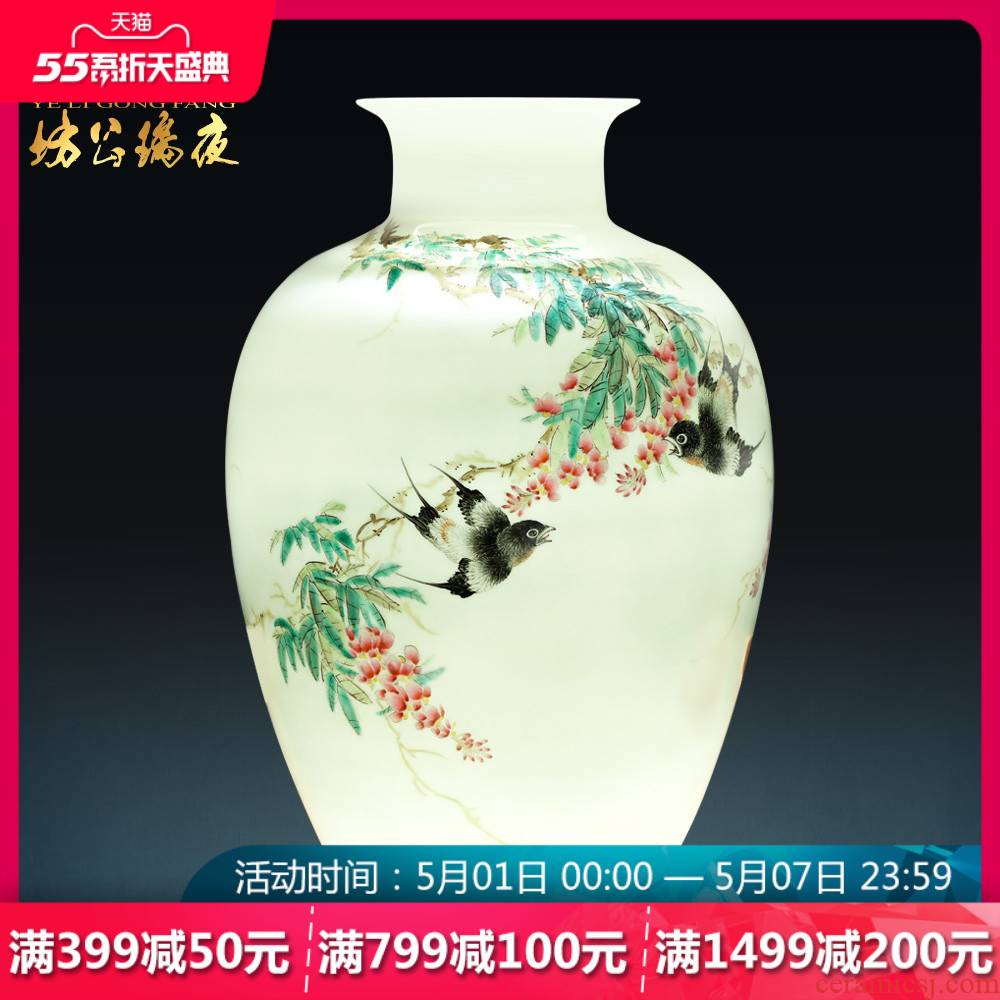 Jingdezhen ceramic vase furnishing articles by hand - made eggshell porcelain flower implement sabingga sukdun dergici jimbi new Chinese style household act the role ofing is tasted