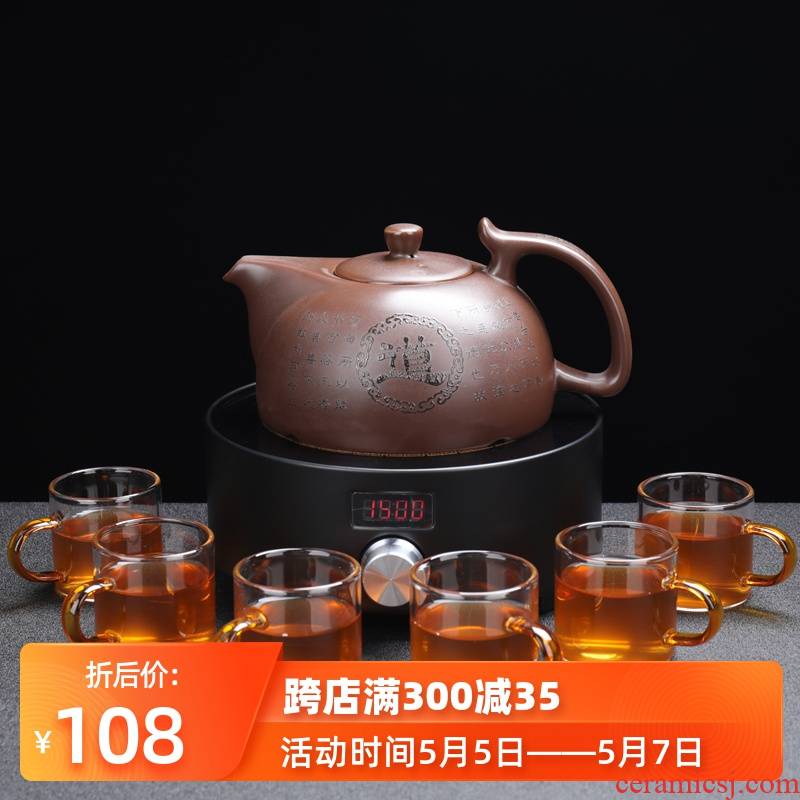 Cooking pot ceramic household utensils suit Japanese mini kettle black pottery electric TaoLu boiled tea, black tea Cooking pot