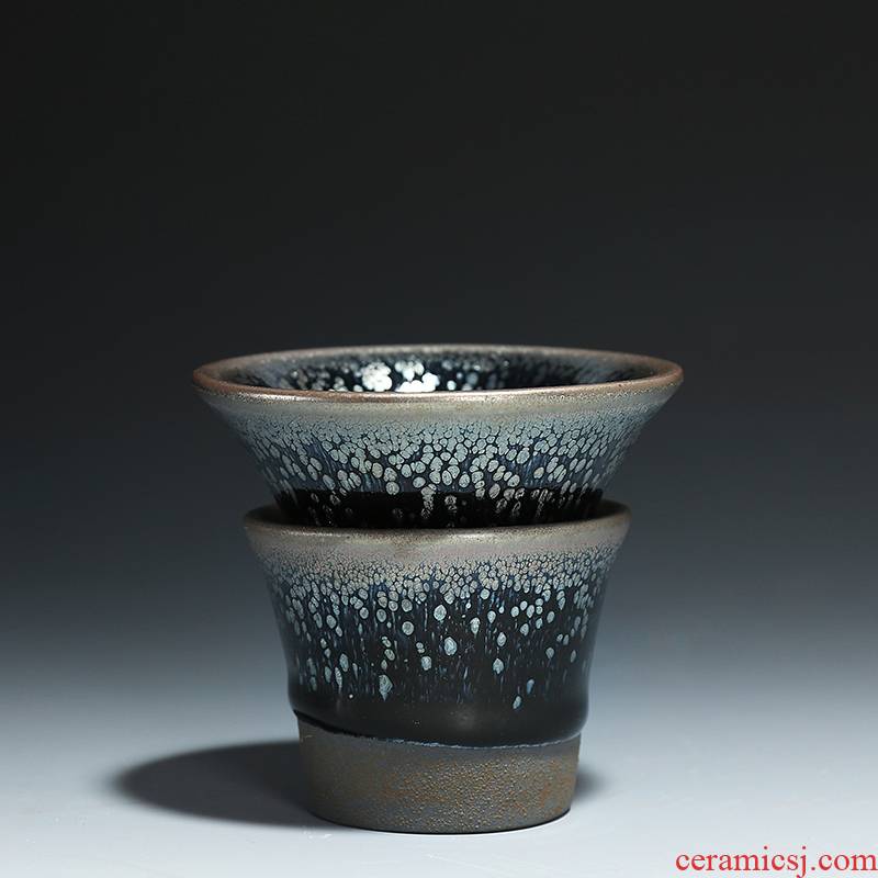 Jianyang built light tea filter oil droplets) wearing two - piece tea ceramic tea set spare parts mesh