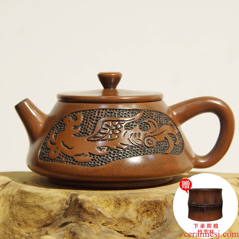 Yunnan jianshui purple TaoWei flaw teapot single pot teapot manual floating retro simple little teapot tea set