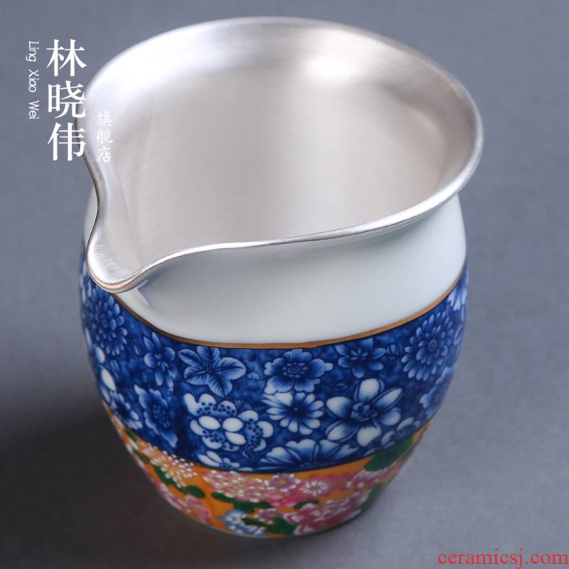 Jingdezhen 999 sterling silver mine loader fair silver cup pure manual kung fu tea tea cup points more large heat