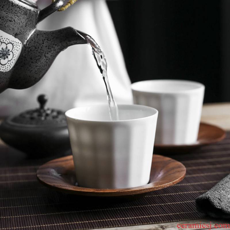 West Tian Mu rain light thin ceramic cup small and pure and fresh water cup Japanese "koubei soup swallow household ceramic cup package mail