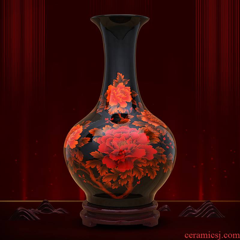 Jingdezhen ceramics glaze crystal vase I and contracted home sitting room adornment handicraft furnishing articles flower arranging flowers