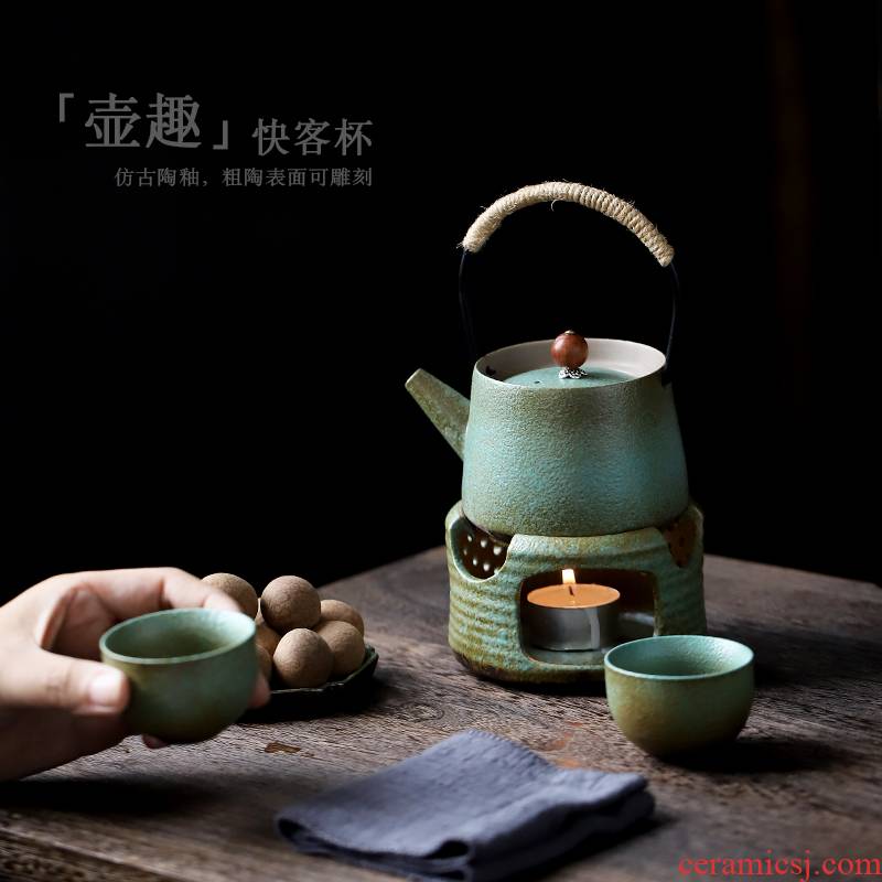 Japanese girder pot of tea set of household ceramic cooking pot make tea tea set of based heating furnace temperature tea pot