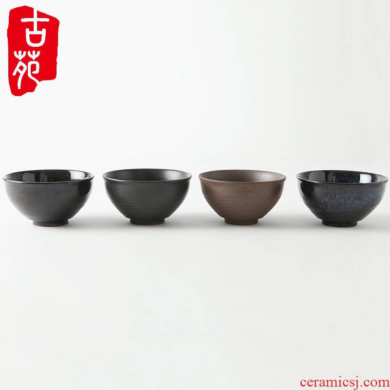 Method of coarse pottery bowl mercifully kung fu tea set creative zen Japanese tea violet arenaceous bowl with ceramic bowl