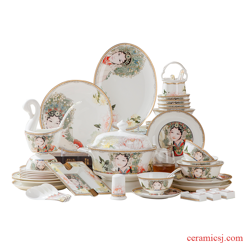 Antarctic treasure European - style suit household ipads porcelain tableware bowl of Chinese dish plate dishes/packages
