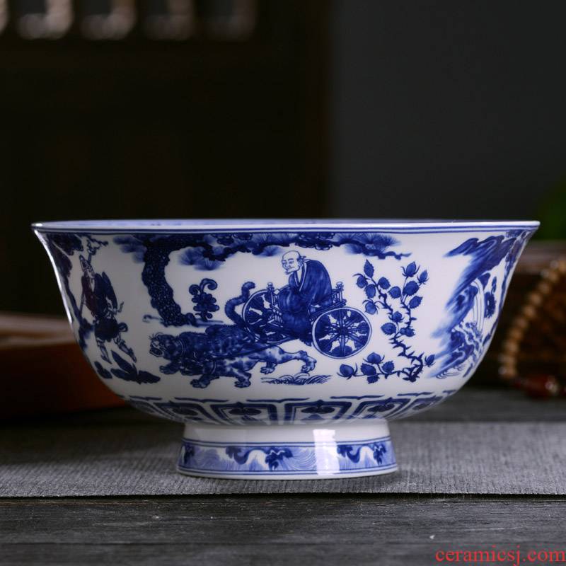 Big rainbow such use Chinese style household ipads porcelain of jingdezhen ceramics rainbow such as bowl noodles in soup bowl of archaize tableware tall foot mercifully small bowl