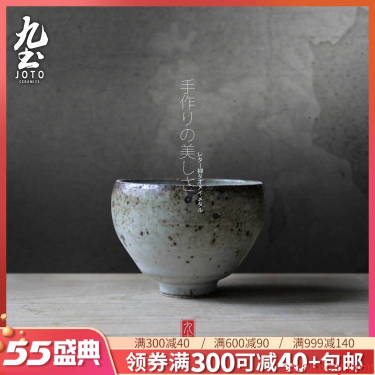About Nine manual coarse pottery soil sample tea cup Japanese creative retro zen tea cups coarse pottery cups water cup fullness