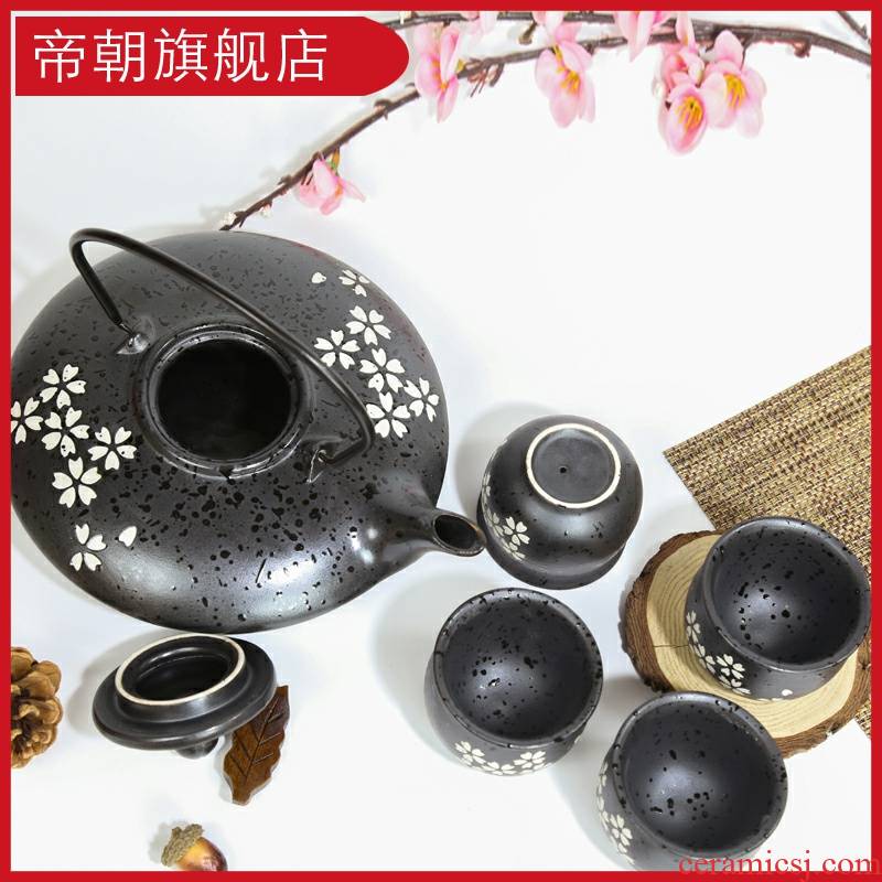 Emperor at the tea set ceramic household travel four unity contracted pot of a complete set of Chinese kung fu tea tea taking