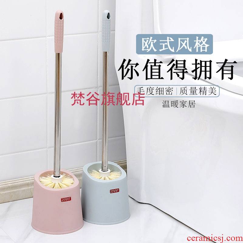 To corner toilet clean toilet the scrub toilets long - handled hanging stainless steel soft brush set with base