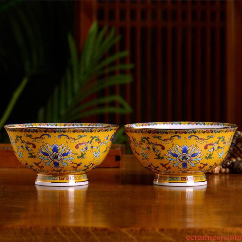 Jingdezhen ceramic bowl up phnom penh live use the custom reply Chinese style household rice noodles soup bowl archaize tableware bowls