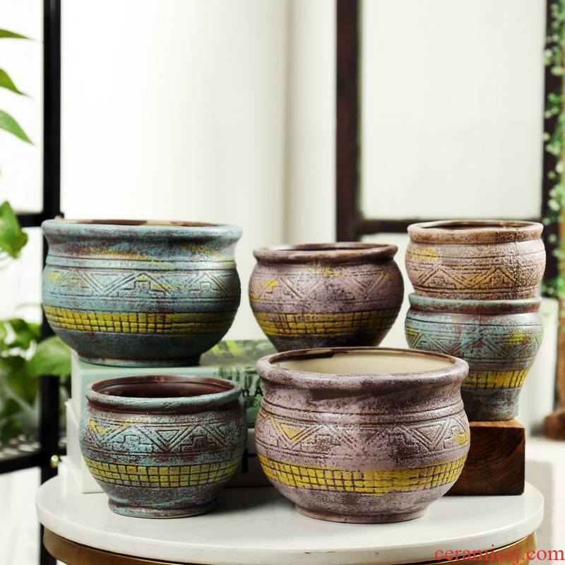 End fleshy flowerpot ceramic in the Europe type restoring ancient ways, flesh POTS, special offer a clearance breathable classic green plant POTS