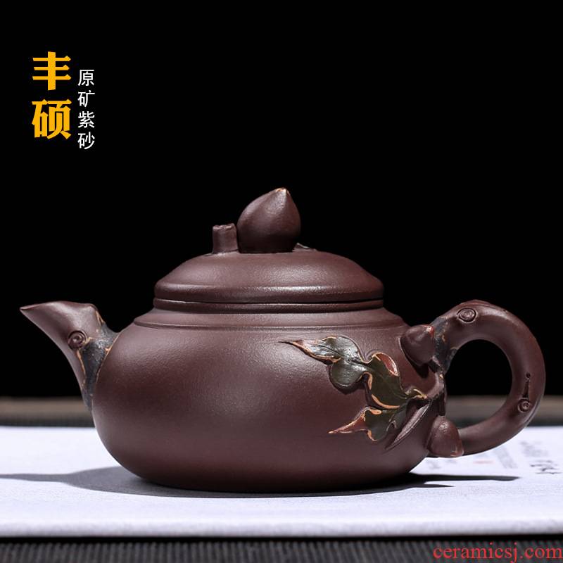 Yixing purple sand teapot of ink product ore old purple clay pot of rich all hand travel invoice pot of tea set