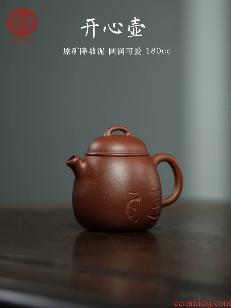 In the macro new teapot yixing undressed ore pure manual it kung fu tea set