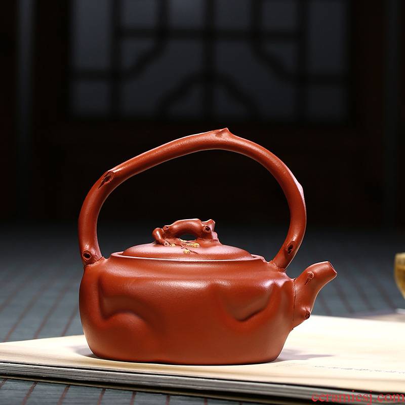 Yixing masters are it pure manual teapot undressed ore mud zhu kung fu tea set may running the girder household teapot