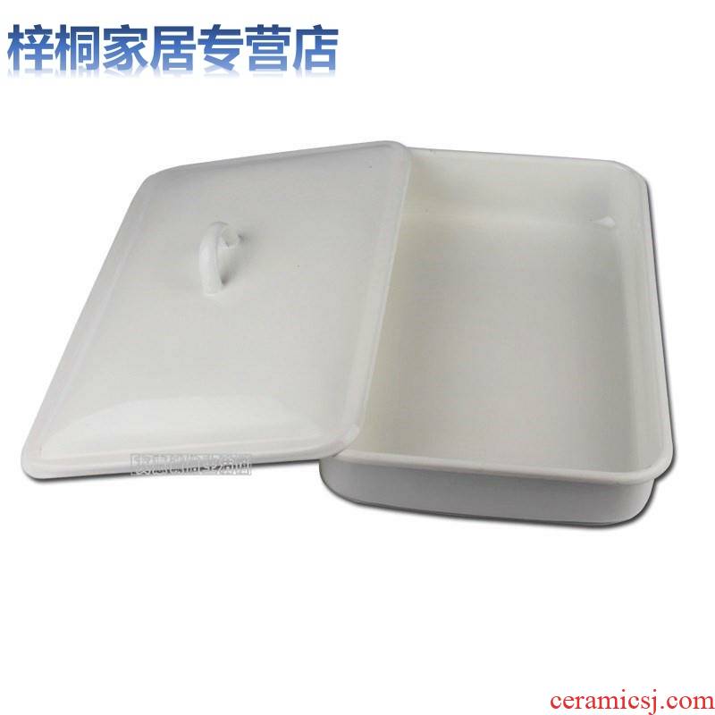Enamel 40 cm * 60 cm square plate thickening chemical square plate and alkali tray Enamel baking tray