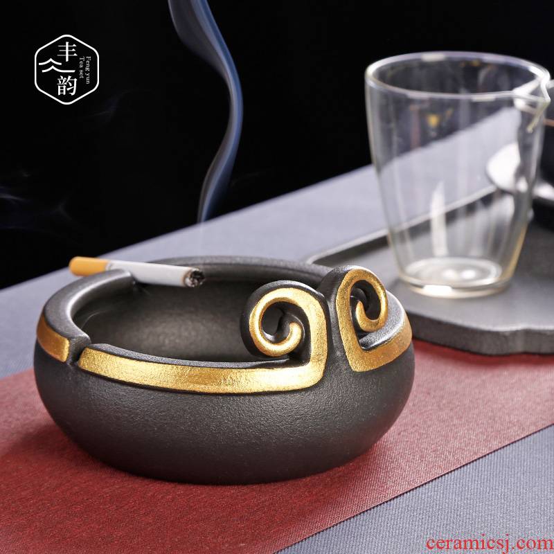 Creative Monkey King wu empty hoops windproof ash as cans of large modern ceramic ashtray home sitting room office